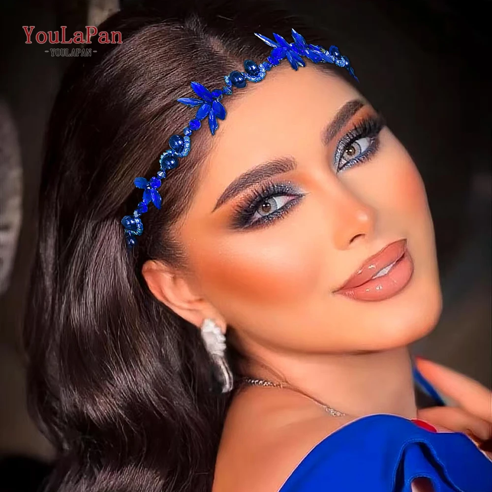 

TOPQUEEN Bridal Pearl Rhinestone Headband Woman Wedding Headpieces Bride Girls Headwear Multi Colored Hair Accessories HP132