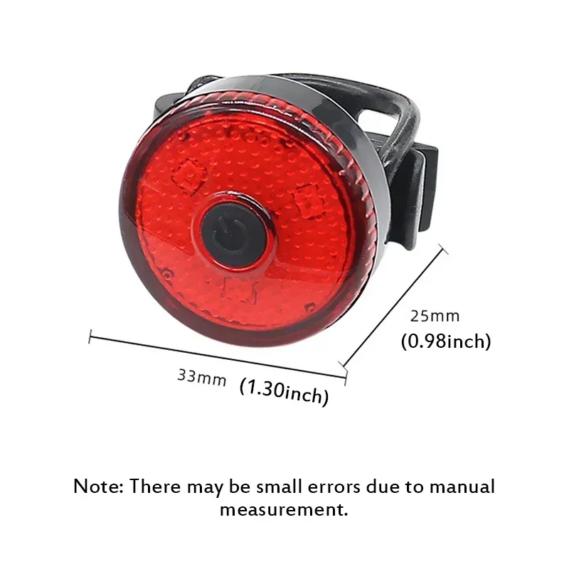 BUCKLOS Luz trasera de bicicleta LED recargable - Luz trasera de ciclismo de alto brillo con modos de flash para seguridad en la carretera