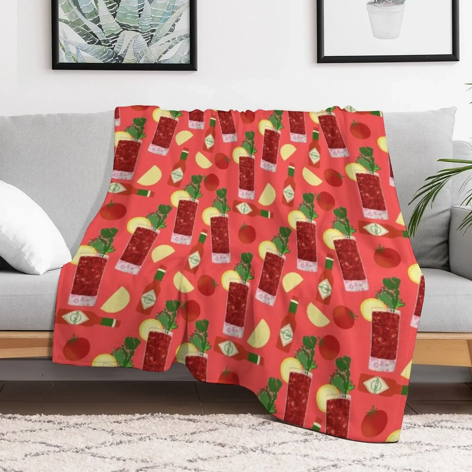 Bloody Mary Throw Blanket Loose Decorative Beds Blankets