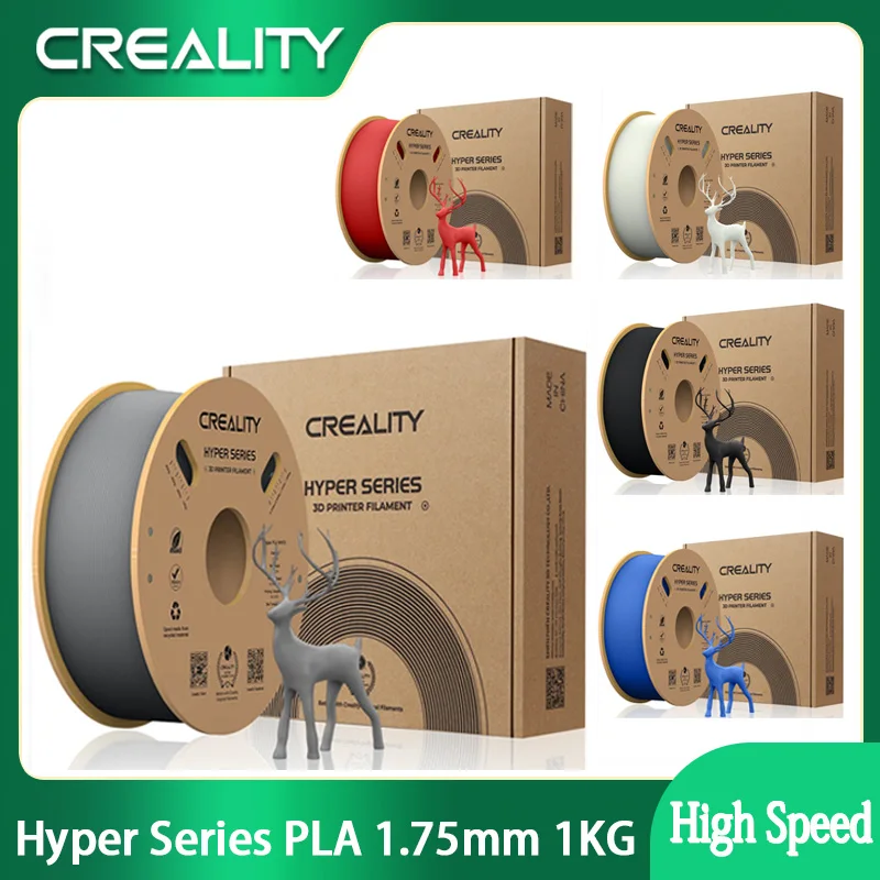 

2023 Creality PLA Filament 1.75mm Hyper High Speed 3D Printing Filament 1KG/Spool Stable Extrusion Fit Most FDM 3D Printers