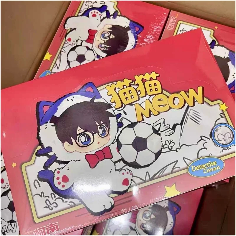 

Detective Conan Plush Blind Box Cat Meow Series Vinyl Toy Jimmy Kudo Haibara-Ai Rachel Moore Cartoon Anime Mystery Box Pendant