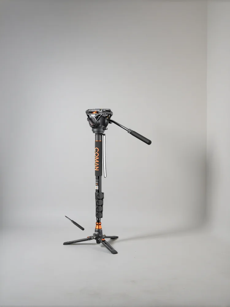 Profesjonalny monopod do kamery wideo COMAN DK327AQ6 z głowicą Q6 i statywem do lustrzanek cyfrowych Canon Nikon Sony i kamer wideo. — zdjęcie produktu 7