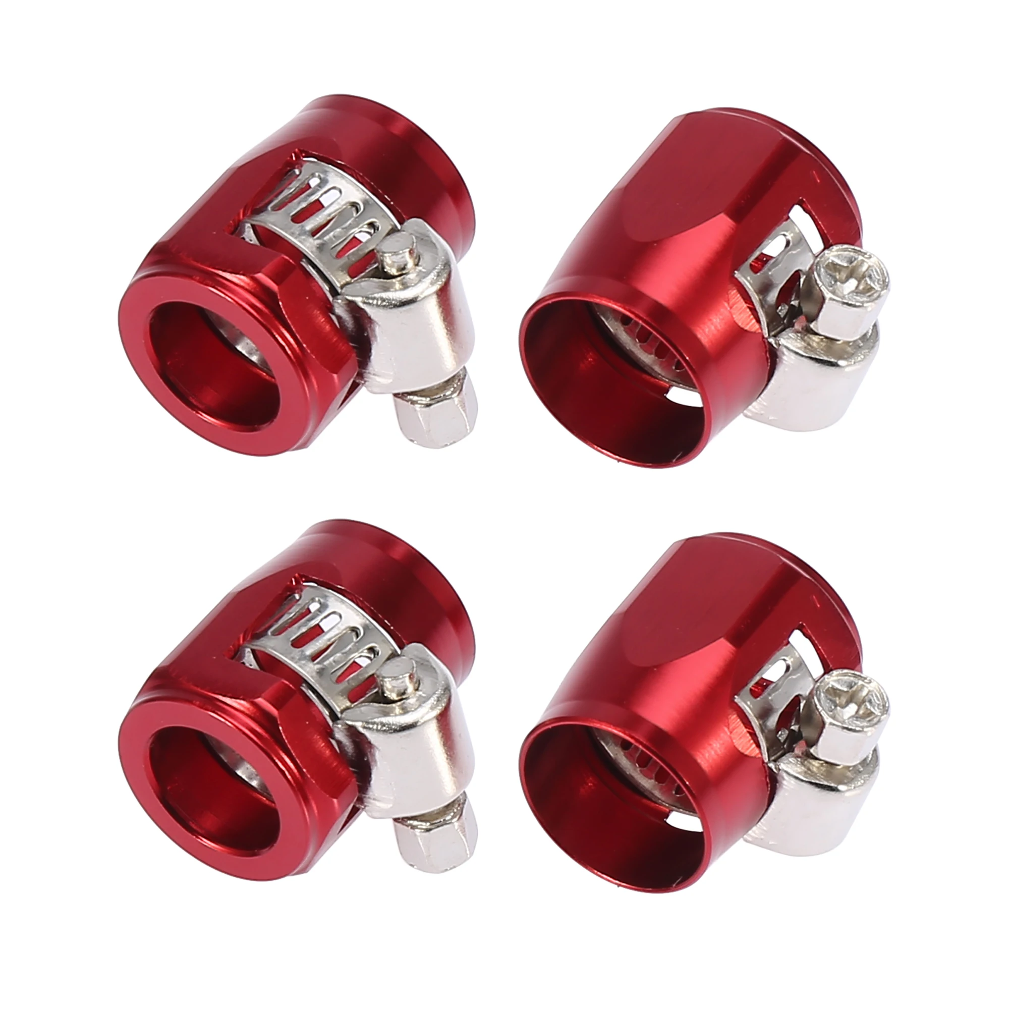 UXCELL AN4 AN6 AN8 AN10 Hex Car Hose Finisher Flexible Rubber Pipe Clamp with Screw Band Adapter Fitting for Oil Fuel Water Tube