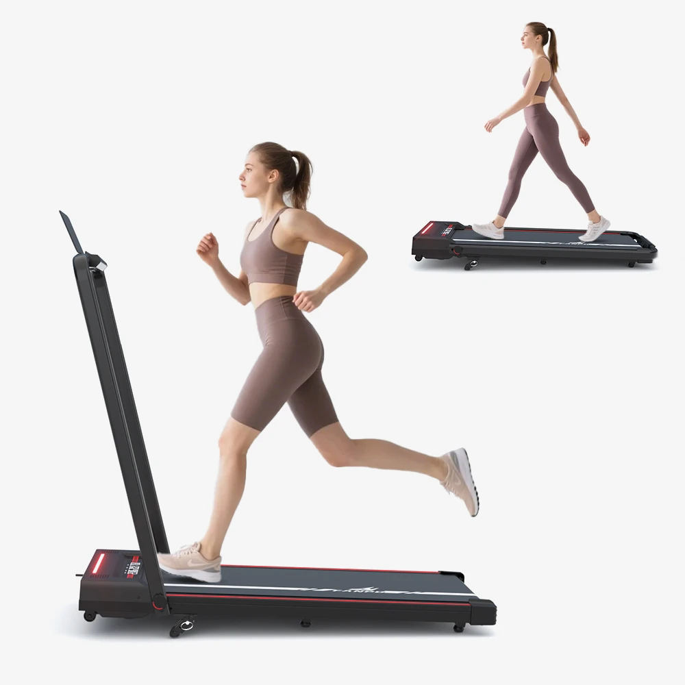High Quality Electric Treadmill Home Fitness LED Screen 0.65HP Motor 1-10km/h Speed Max User Weight 120kg Folding Treadmillpromo
