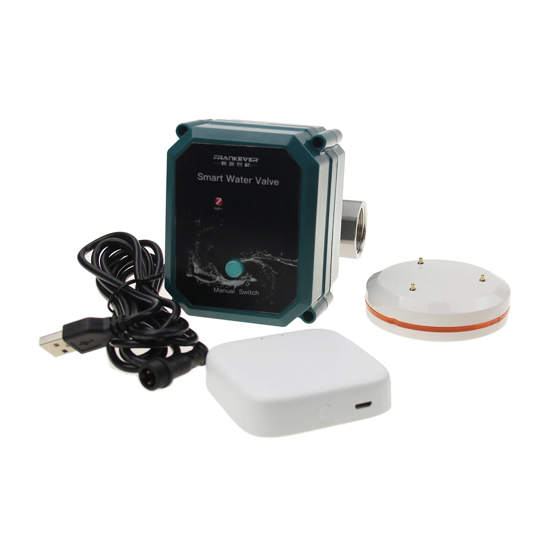 valvula de agua zigbee sem fio controle remoto inteligente kit completo com sensor de vazamento 01