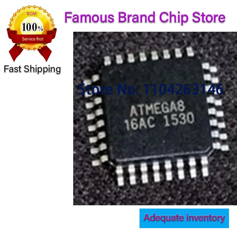 ATMEGA48-10AU ATMEGA8-16AC ATMEGA8-16AI ATMEGA8-16AU ATMEGA48 ATMEGA8 QFP32  5PCS/LOT