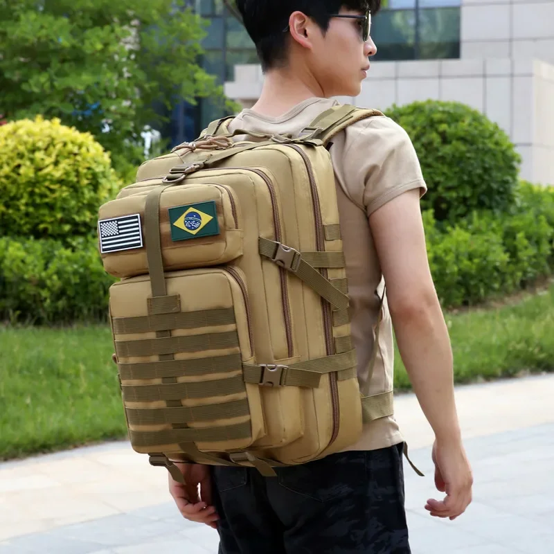 Tactical Backpack for Men Lightweight Travel Bag Large Capacity 3P Softback Waterproof Molle Assault Rucksack for Hiking Hunting