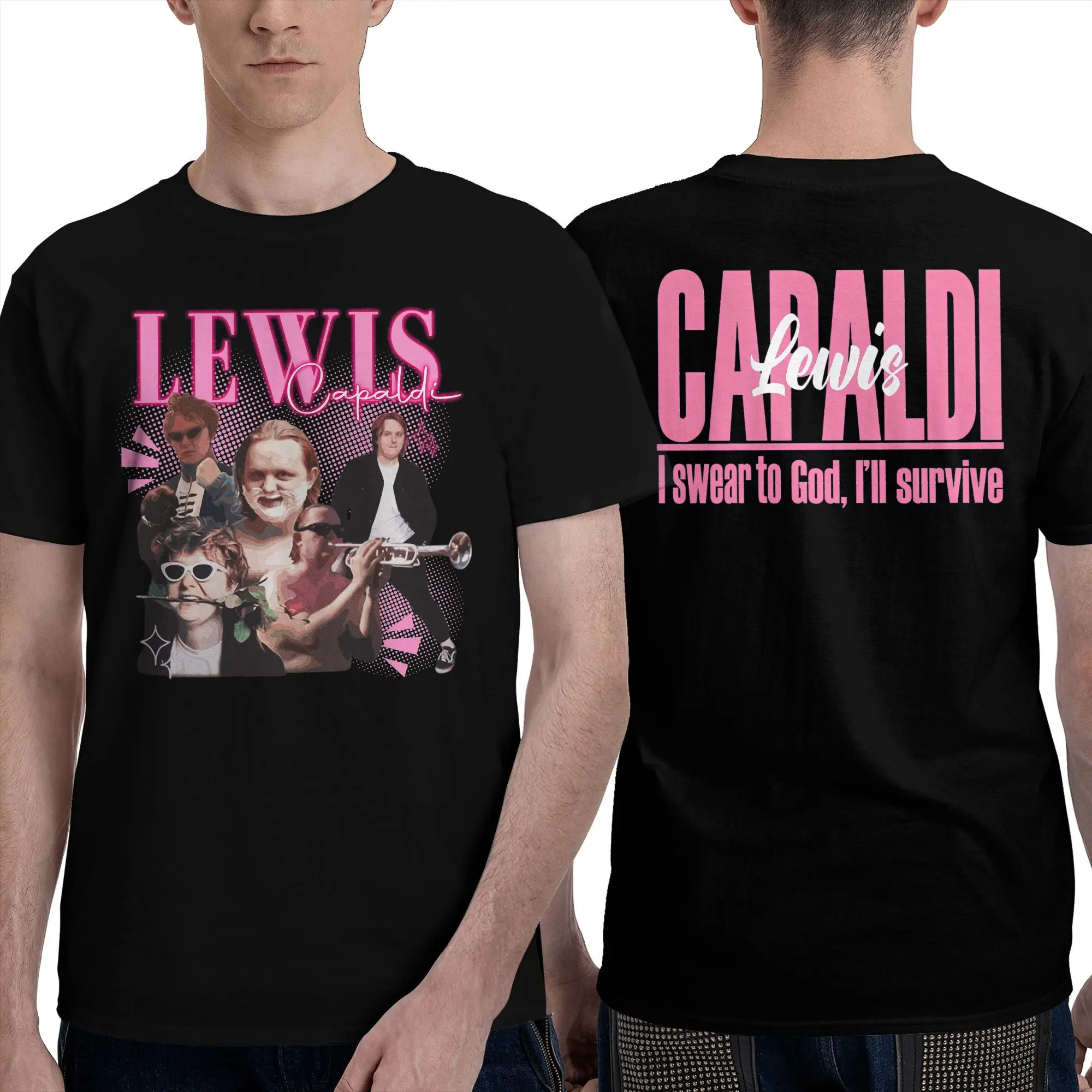 المغني لويس C-كابالدي الرجال تي شيرت الجدة تيز قصيرة الأكمام س الرقبة تي شيرت القطن هدية فكرة الملابس