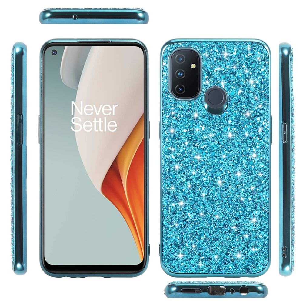 

Electroplated Glitter Sequins Phone Case For OnePlus 9 Pro Nord N10 5G 8T 8 7T 7 6 6T Shiny Soft Silicone Shockproof Back Cover