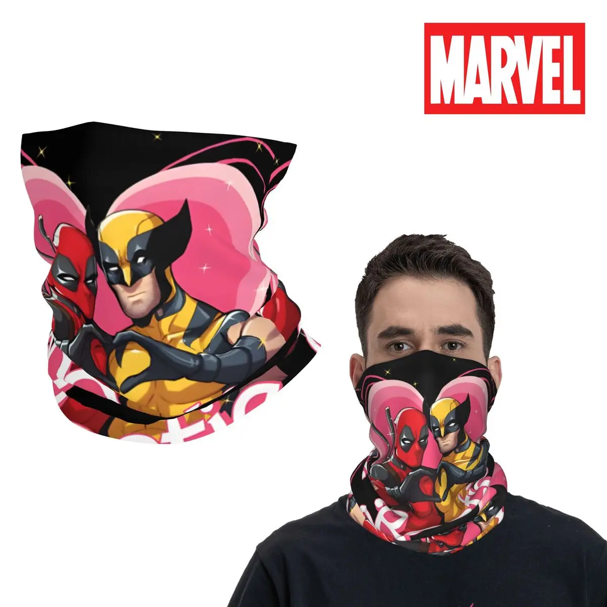 Popular Movies Motocross Bandana Neck Gaiter Printed Deadpool & Wolverine Face Mask Running Unisex Adult Winter