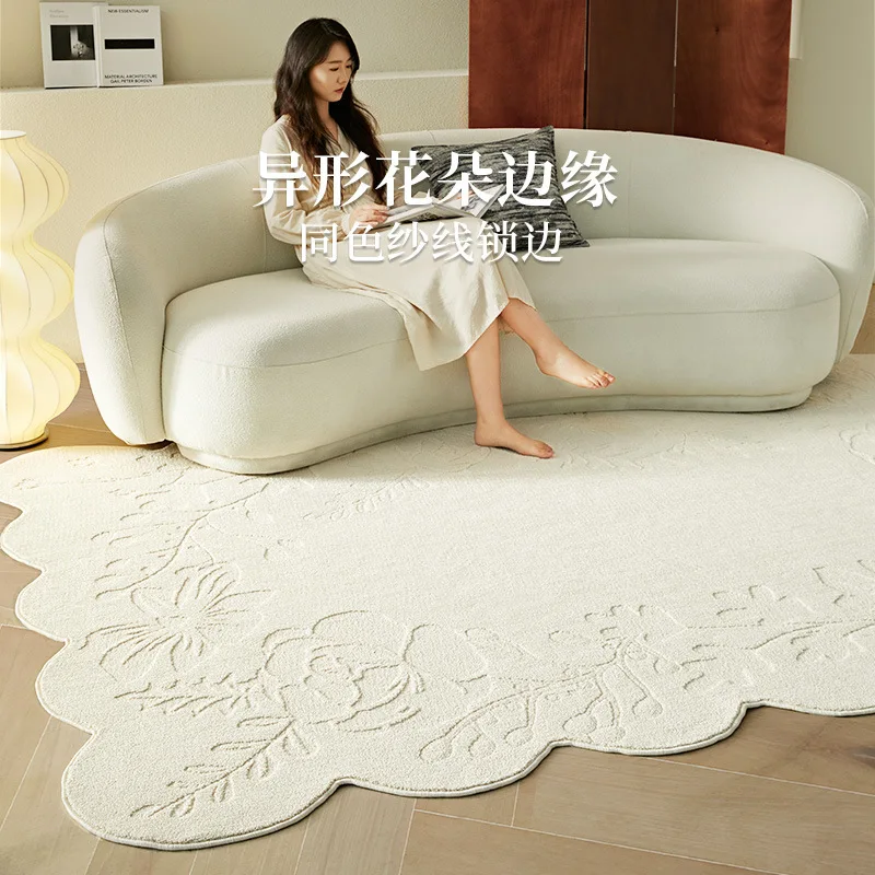 พรมไหมกันน้ำ ไม่ต้องขัด ไม่ต้องซัก ห้องนอน ห้องนั่งเล่น รูปทรงพิเศษ สไตล์ฝรั่งเศสโบราณ