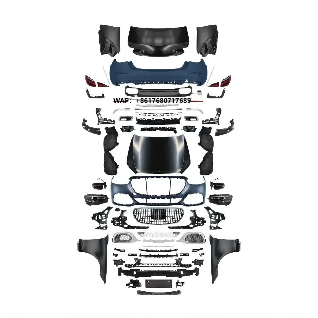 

Body Kit for S Class W222 14-17 Old to New 63 Conversion Kit Front Rear Bumper Assembly Bodykit Auto Parts Car Accessories