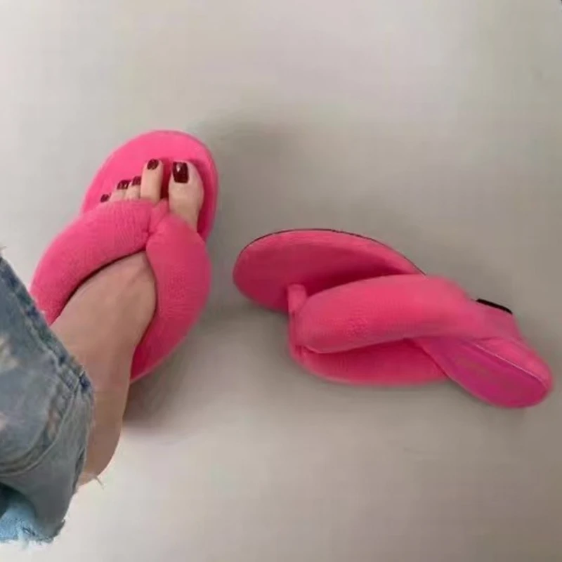 

Wedges Women Slippers Clip Toe Fashion Shoes Heeled Sandals 2025 Autumn Flip Flops New Elegant Heels Dress Leopard Mujer Slides