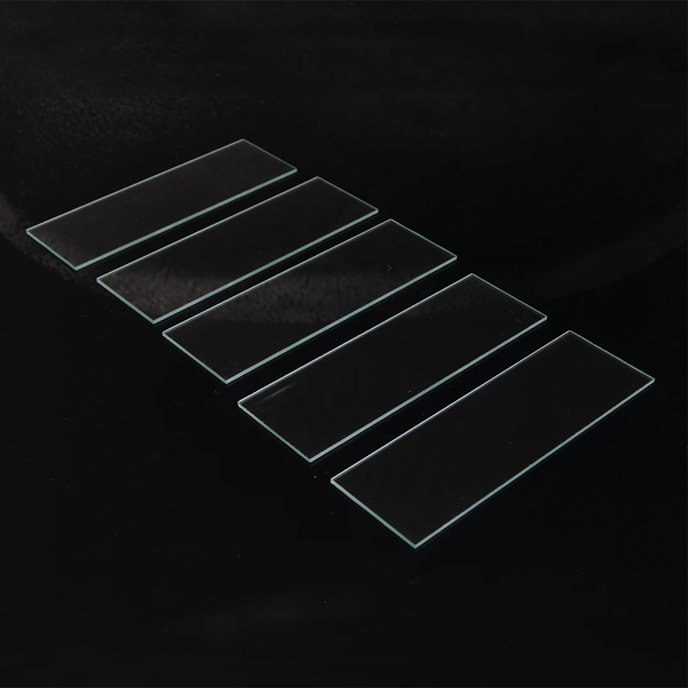5Pcs 1mm Thickness Cavity Glass Coverslips Single Concave Microscope Glass Slides Reusable Laboratory Blank Sample Cover Glass
