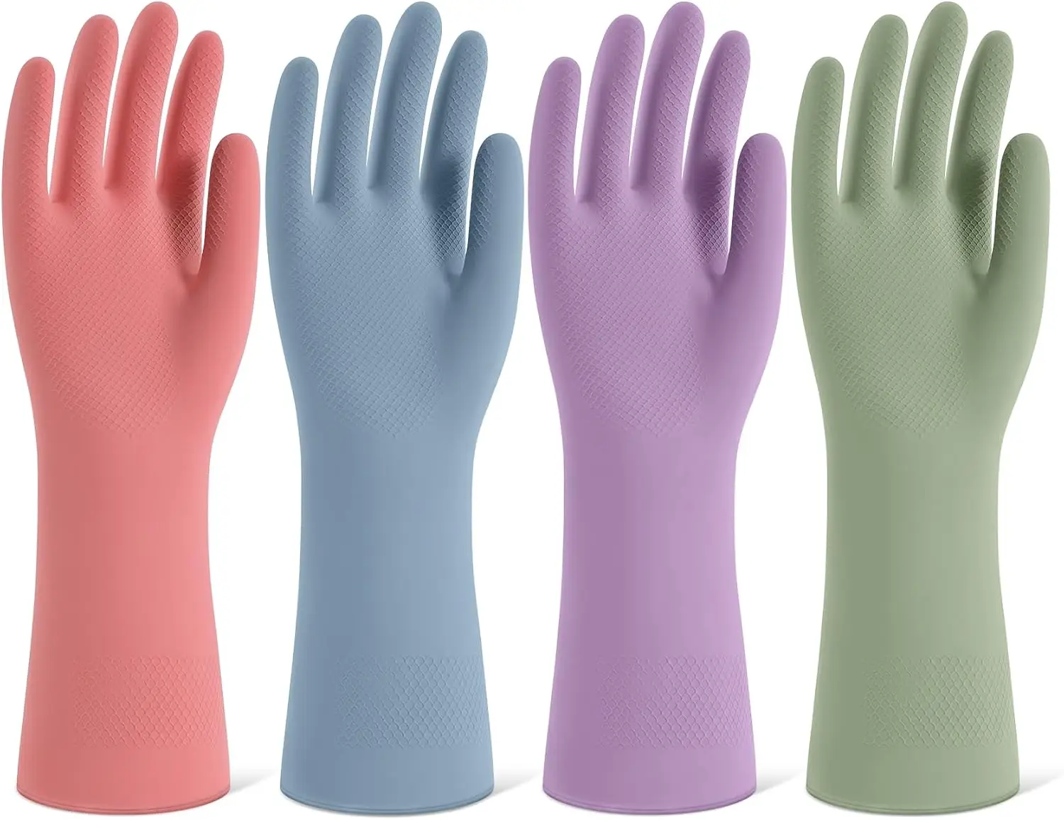 

Rubber Cleaning Gloves for Dishwashing,Reusable Kitchen Gloves for Washing Dishes and Household Cleaning