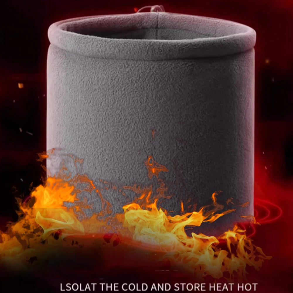L●Mirror Winter Beanie Hat Scarf Set with Ear Flaps for Men Women Knit Fleece Lined Skull Cap Windproof Neck Warmer Gaiter