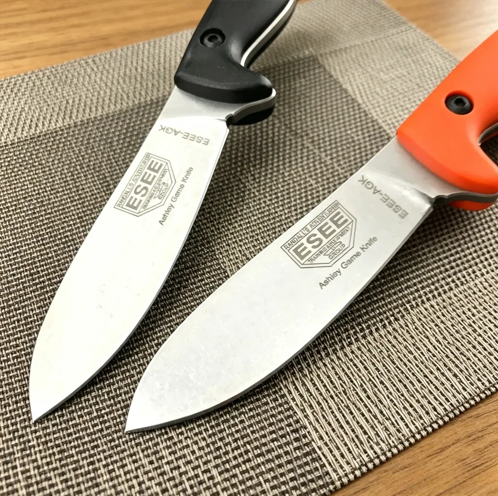 AGK EDC Outdoor Camping Fixed Blade Knife  Full Tang Construction, Stonewashed Blade with G10 Handle with Protective Sheath