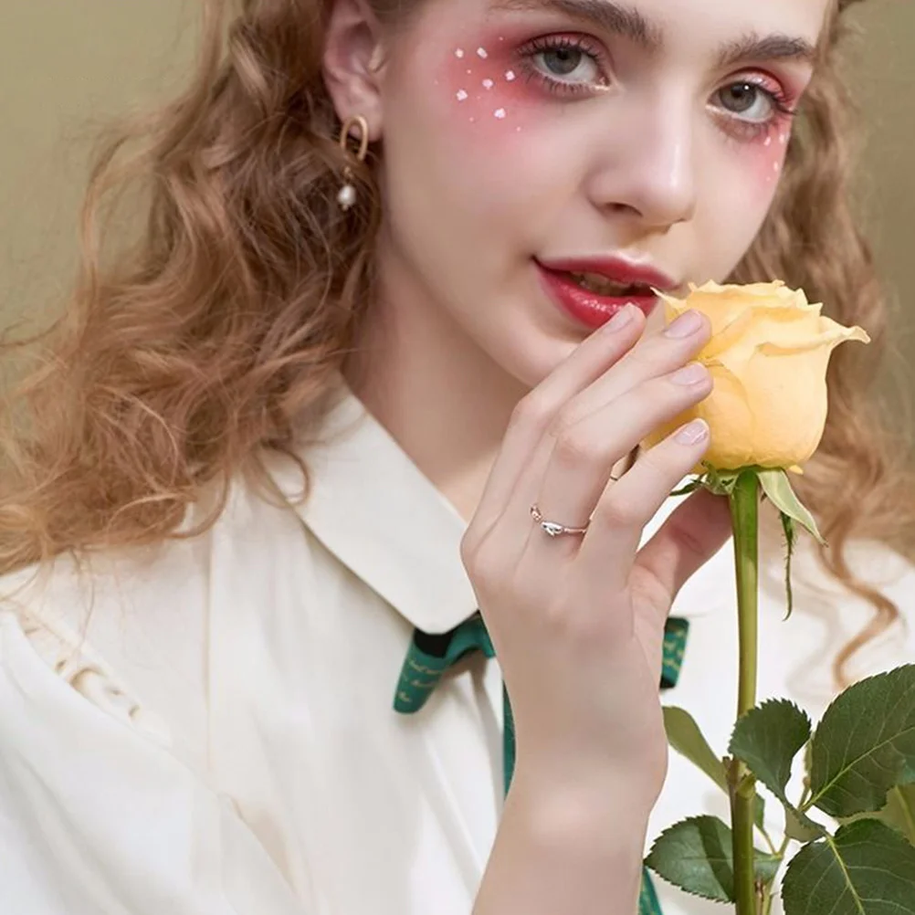 

2pcs Carrot Rabbit Opening Ring Adjustable Alloy Cartoon Bunny Jewelry Animal Finger Ring For Women Fashion Gift