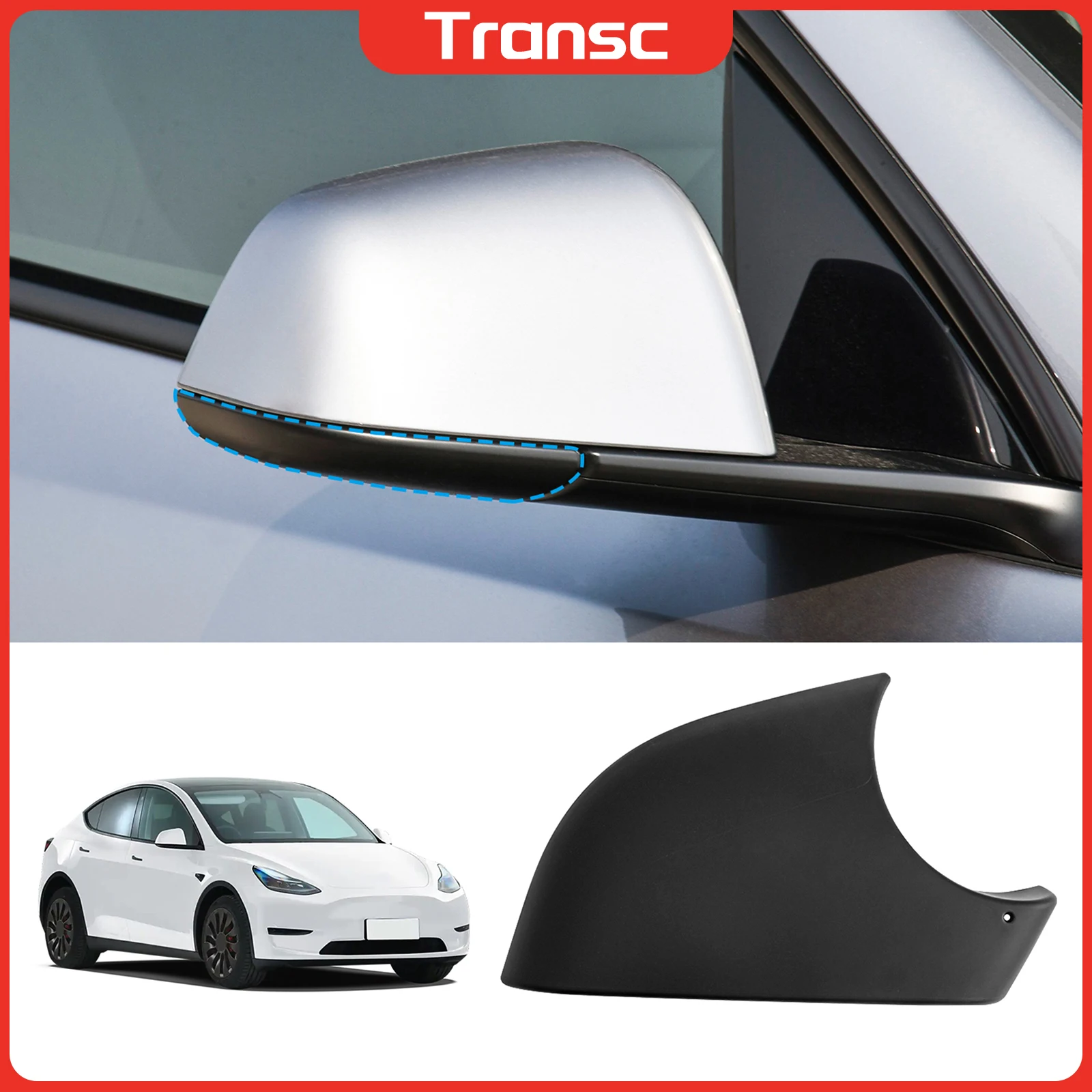 

Side Rearview Mirror Lower Holder Base Cover For Tesla Model Y 2018-2024 Left Right Exterior Door Wing Mirror Holder Accessories