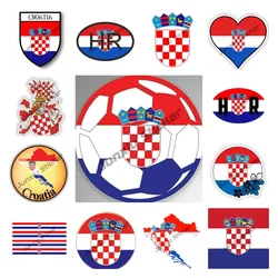 Creative Croatia Car Sticker Map Decal Flag Accessories Croatia Football Croatia HR Flag Country Code Waterproof Vinyl Decal