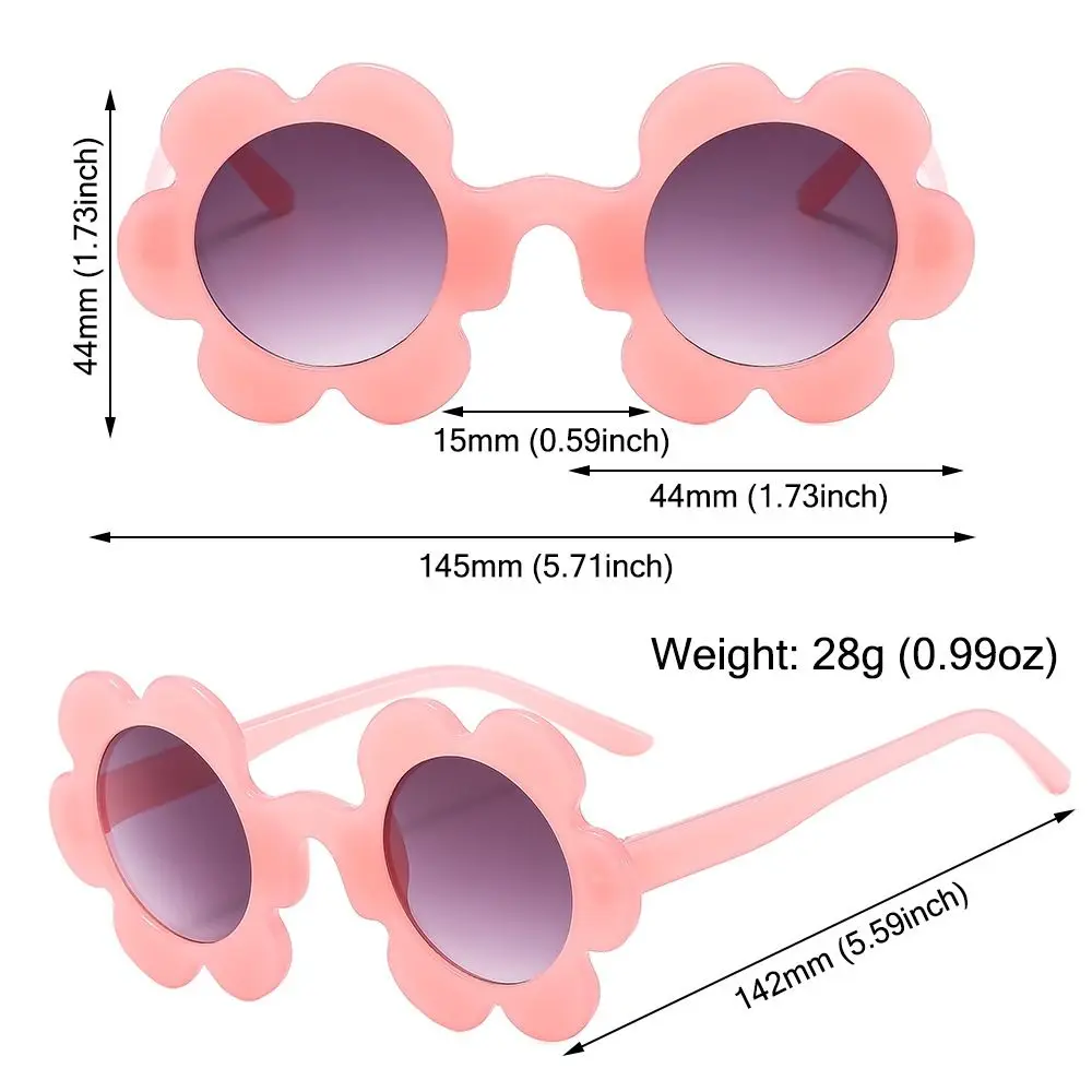 Occhiali da sole rotondi divertenti alla moda con girasole Protezione UV400 Occhiali da sole con sfumature floreali Y2K per donna