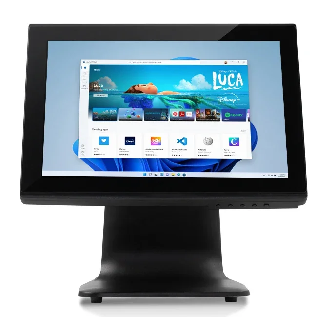 Panneau de moniteur à écran tactile LCD, LOGO personnalisable, 15.6 pouces, bon marché, vente au détail, économique