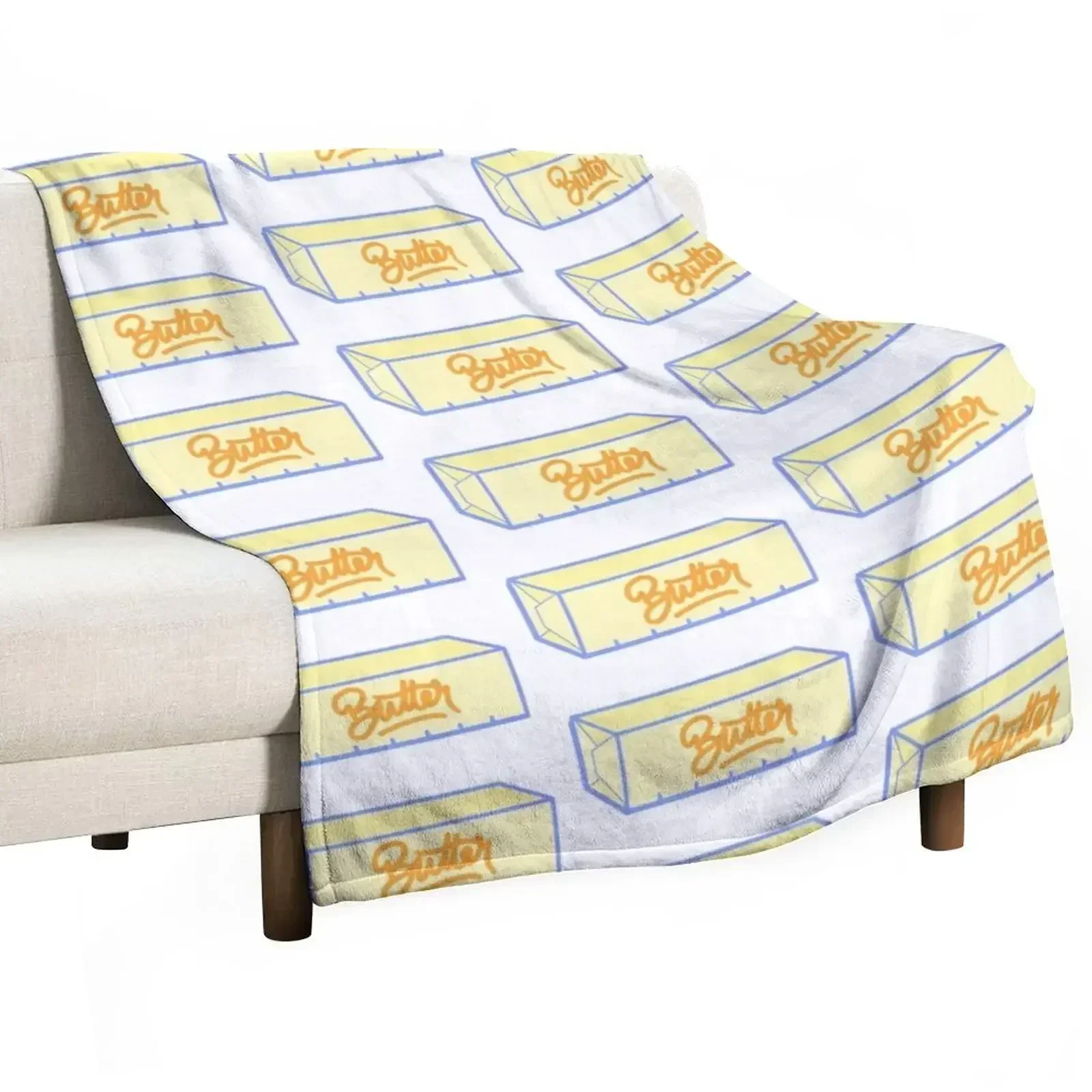 Stick of butter Throw Blanket Thermals For Travel Plush Blankets