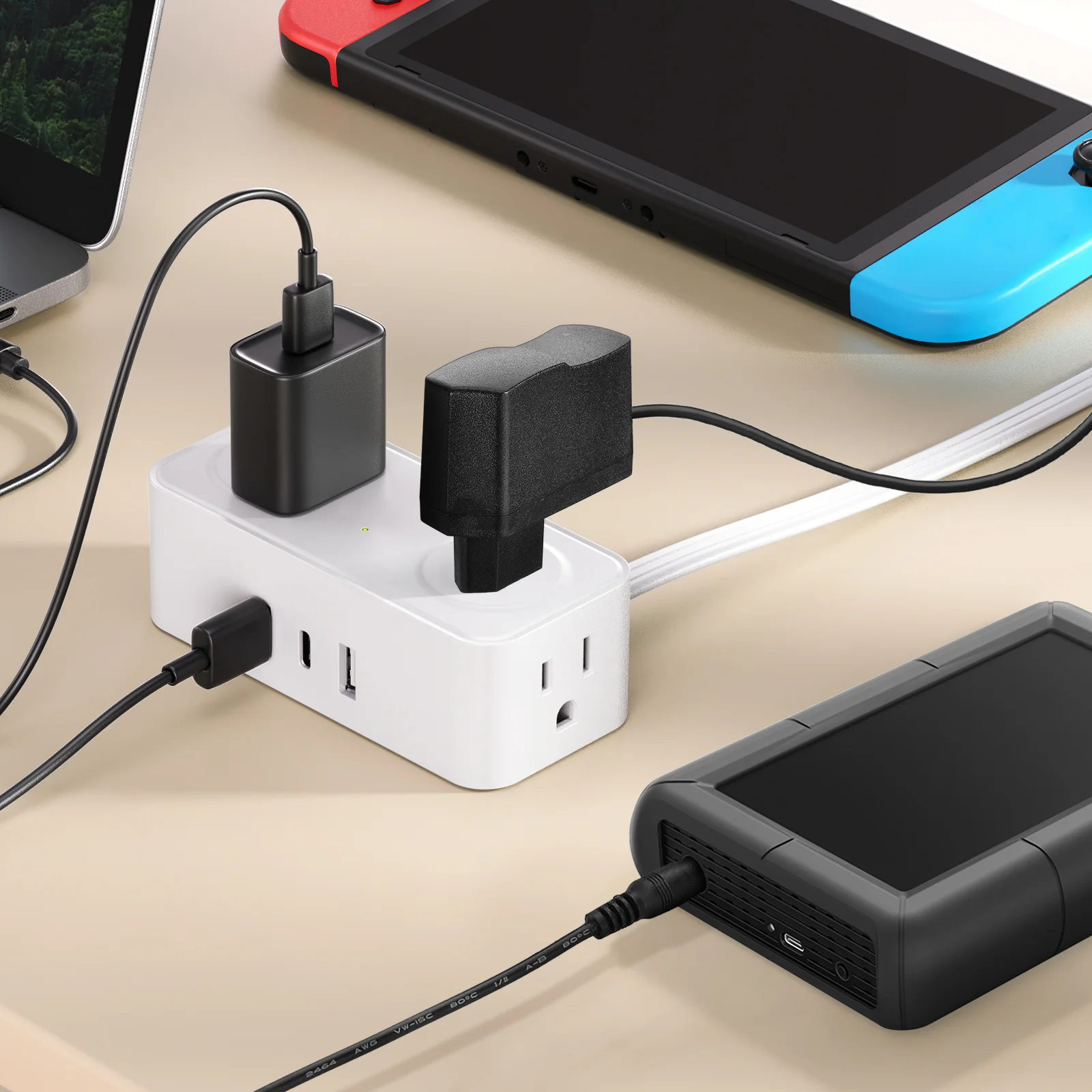 

Portable Adapter 3V 1A EU Plug 5.5x2.1mm Black Durable Plastic Metal Home Travel Use Fits Devices DC Power Two