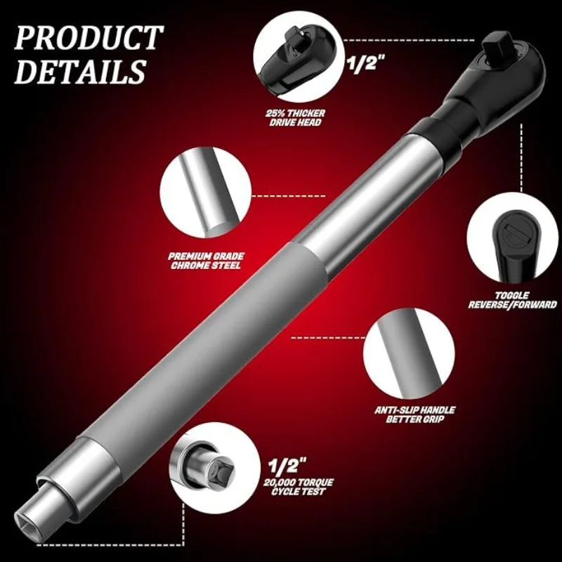Multifunctional extended quick ratchet wrench, pneumatic tool manual extension sleeve wrench extended wrench