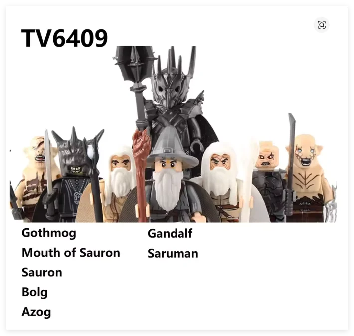 The Hobbits Lord of the Rings Set Building Blocks Orc Uruk-hai Goblin Sauron Saruman Frodo Azog Gandalf Mini Action Figure Toys view 6