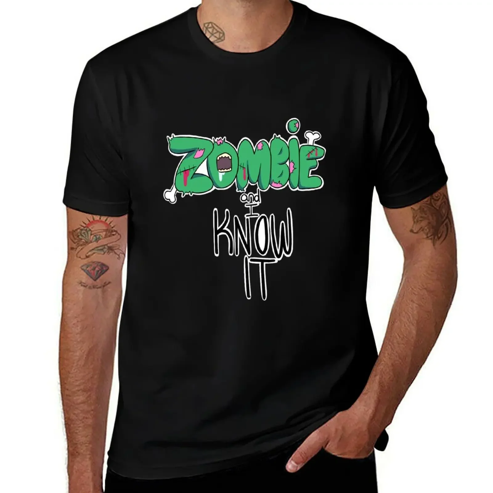 Zombie and I Know It T-Shirt for a boy anime figures sports fans anime compression shirt men