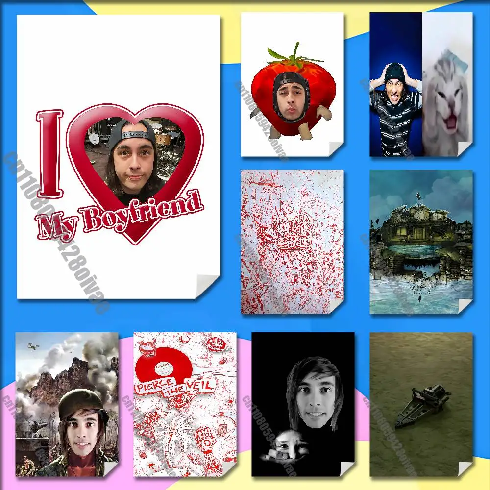 P-Pierce The V-Veil V-Vic Fuentes Poster Sticker For Bars 40x60cm Self-adhesive Ornament Collectibles Playbill Cover