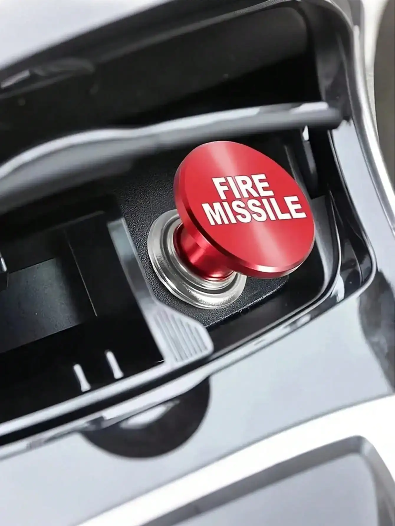 Car Pop-Up Cigarette Lighter Socket - 12V Universal Aluminum Alloy 