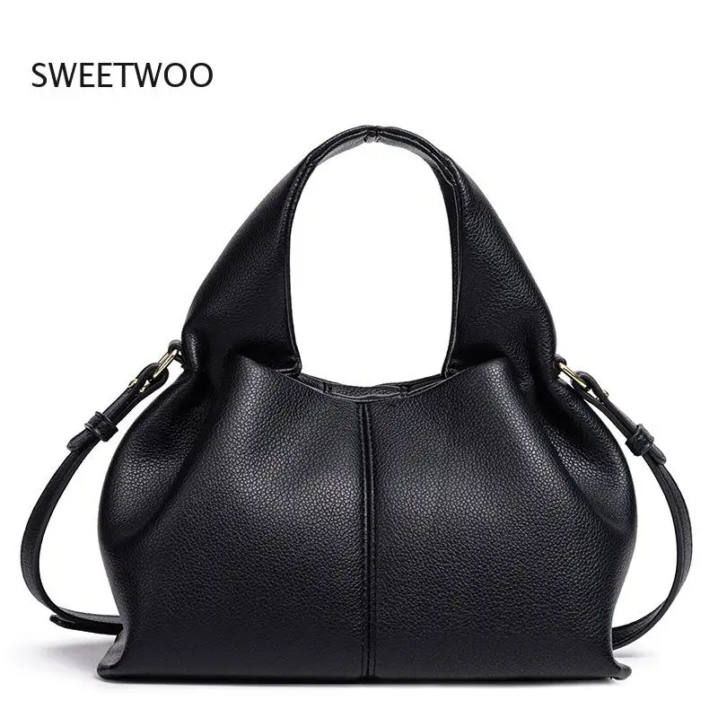 2026 Pebbled Pu Cloud Dumpling Bag Top Handle Crossbody Purse for Minimalist Looks