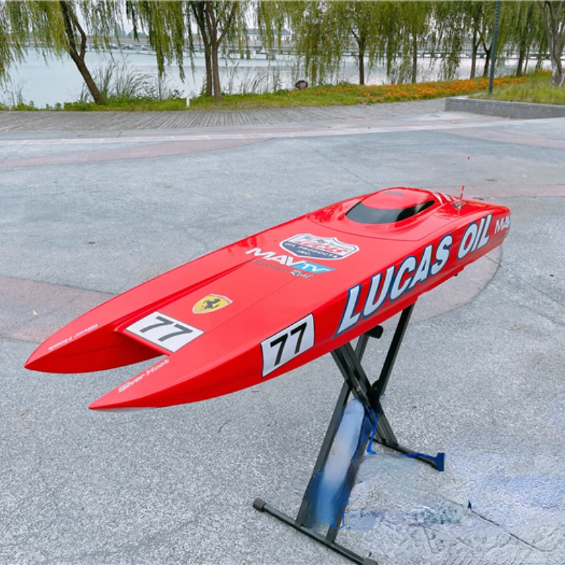 RC Catamaran Model Carbon Fiber Twin Engine Cat Hull Broken 230km/h Length 1.85m High-speed Model