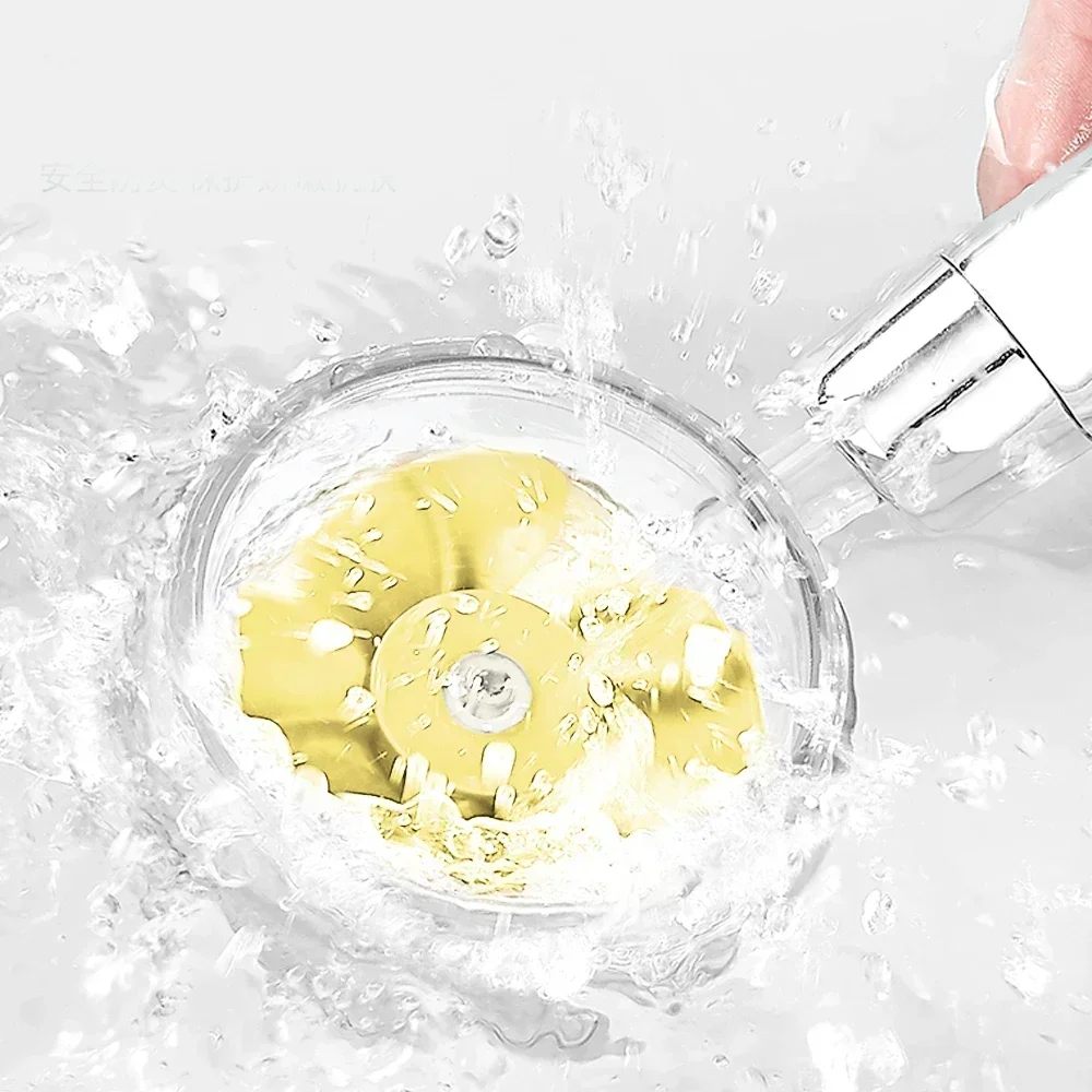 Propeller Shower Head Rainfall High Preassure with Fan Water Saving Massage High Pressure Premium Bathroom Shower Accessary