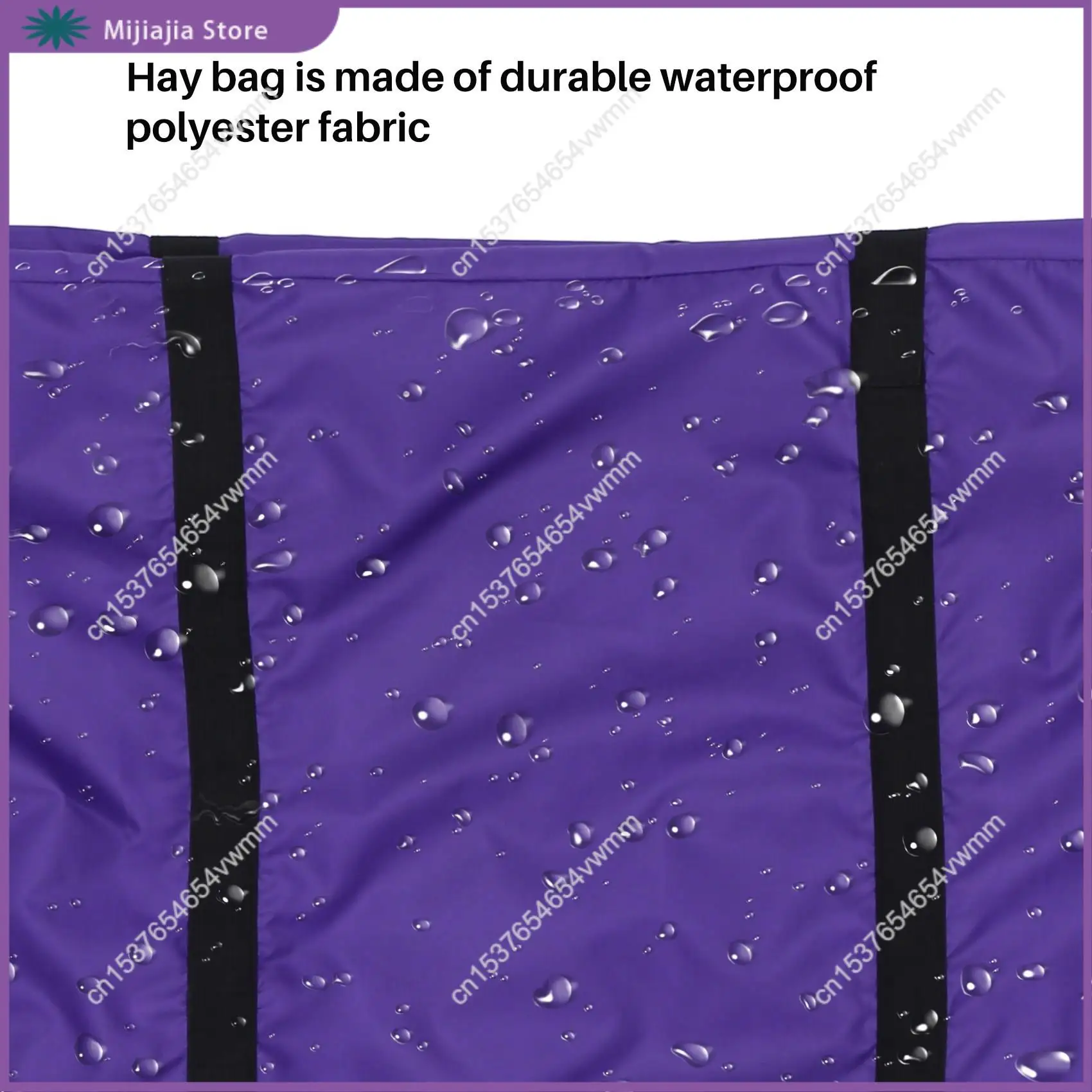 乾草ベール収納バッグ、特大トート乾草ベールキャリーバッグ、折りたたみ式携帯馬と家畜用乾草ベールバッグ（ジッパー付き防水）