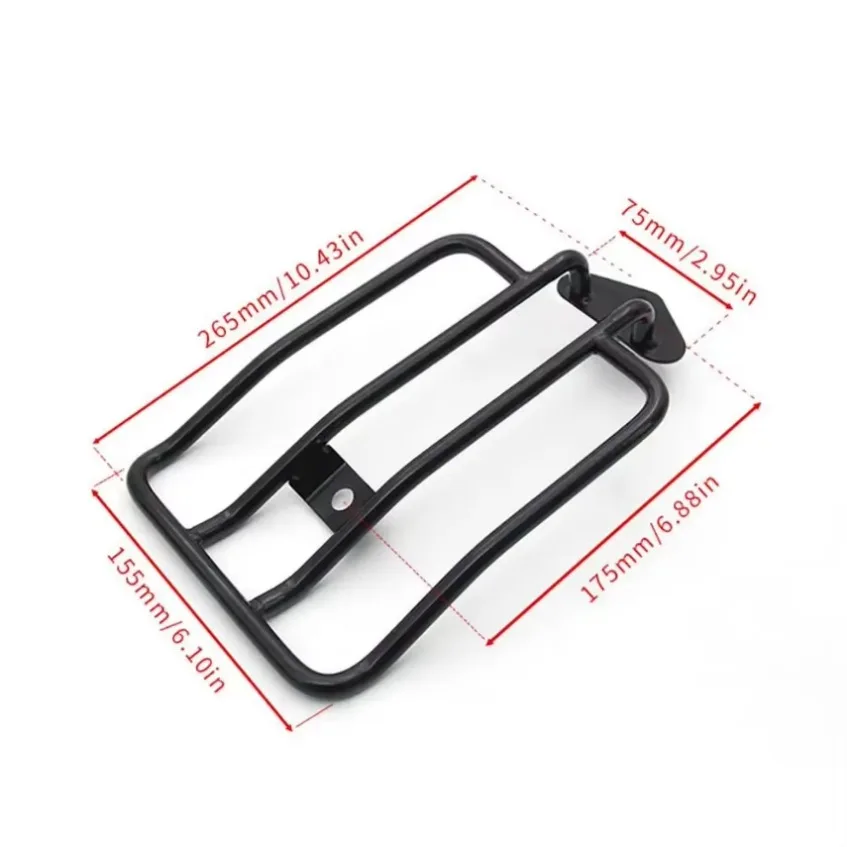 Motorcycle Luggage Rack Support Shelf Retro Stainless Steel Short Rear Tail Rack Modified Accessories