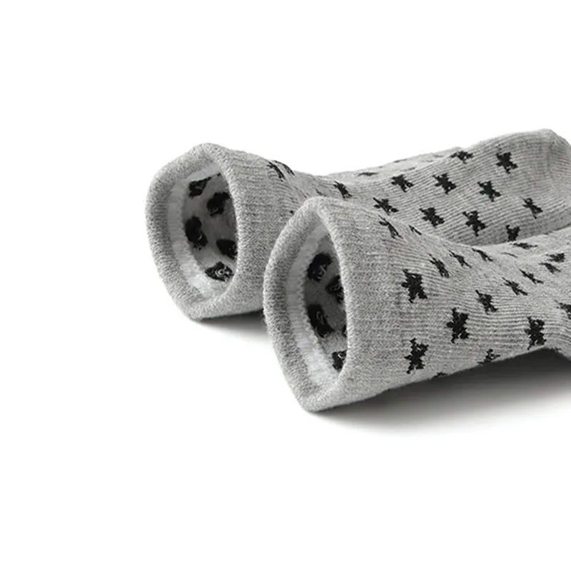 6 Paar Kindersocken, gestreift, Sternmuster, rutschfeste Bodensocken für Kleinkinder, Babys, Jungen – Detail 7
