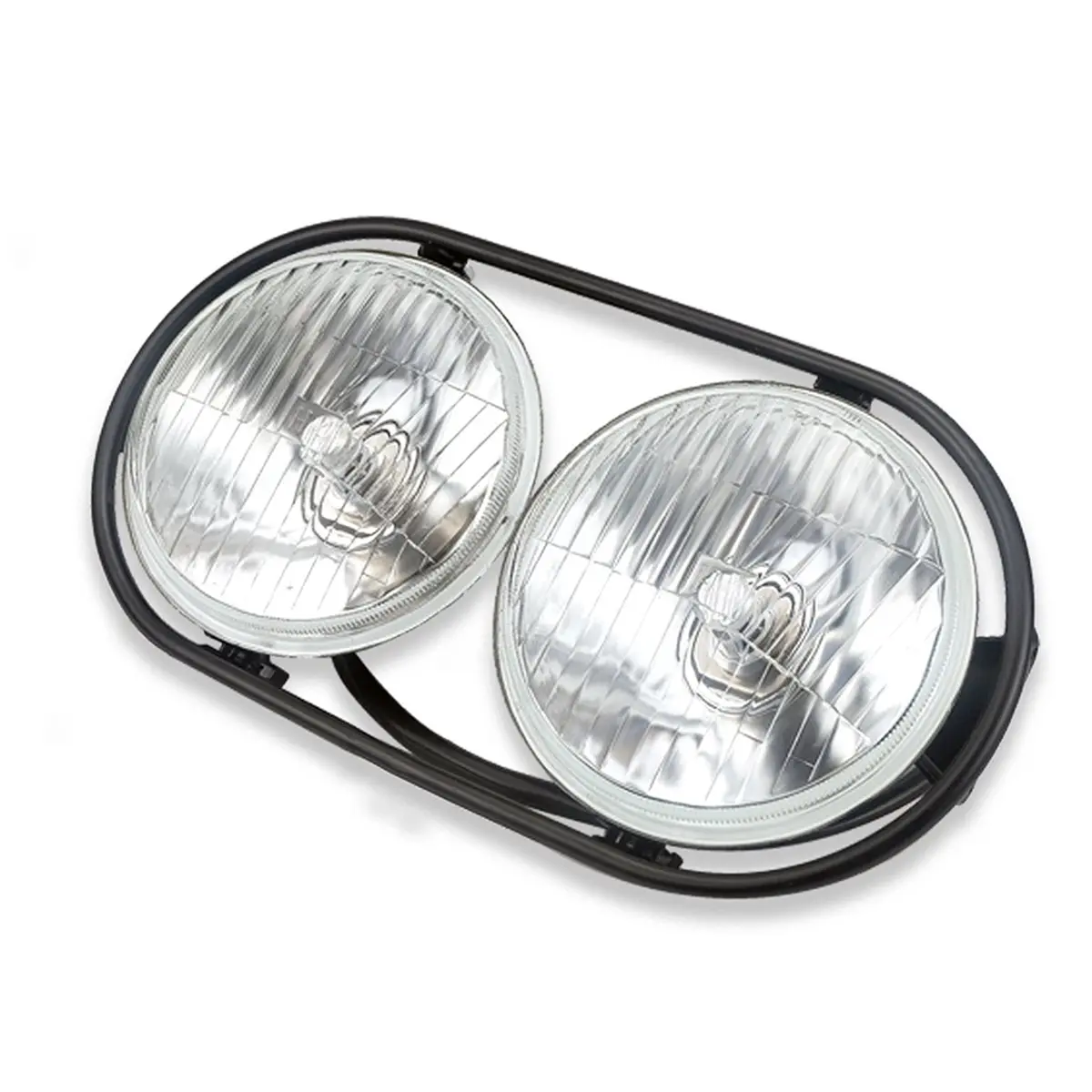 Compatible Motorcycle Spotlight LED Dual Round Headlight High and Low Beam for RUCKUS Scooter
