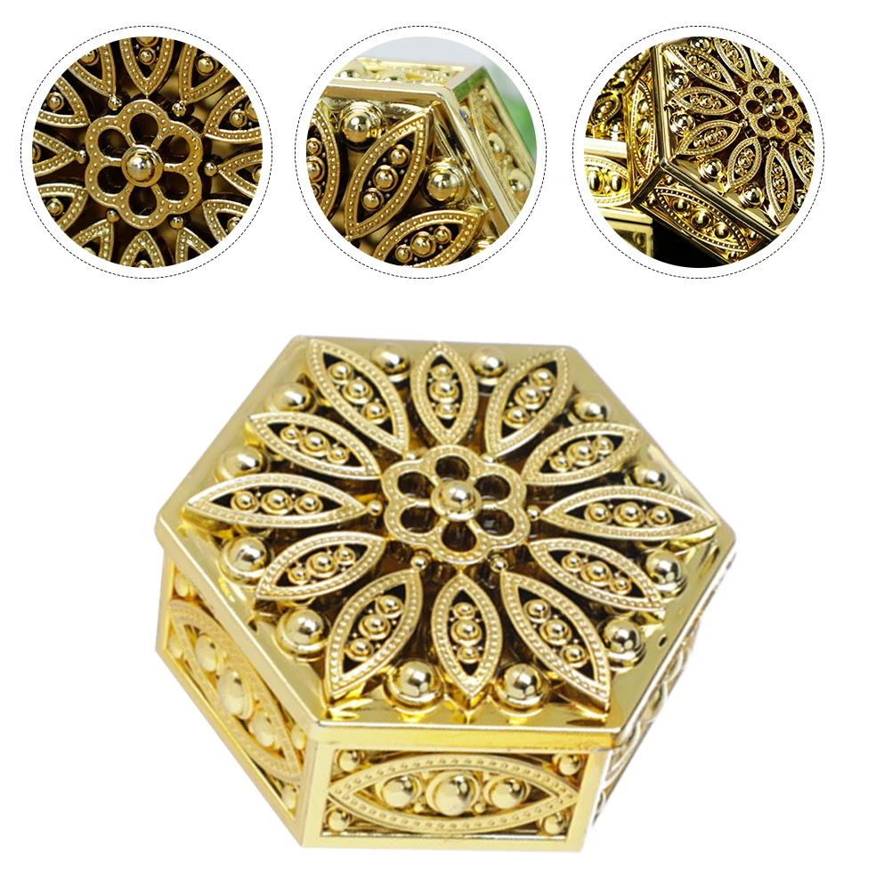 

12Pcs Exquisite Hexagonal Candy Box Classic Gift Wrapping Box for Party Favors