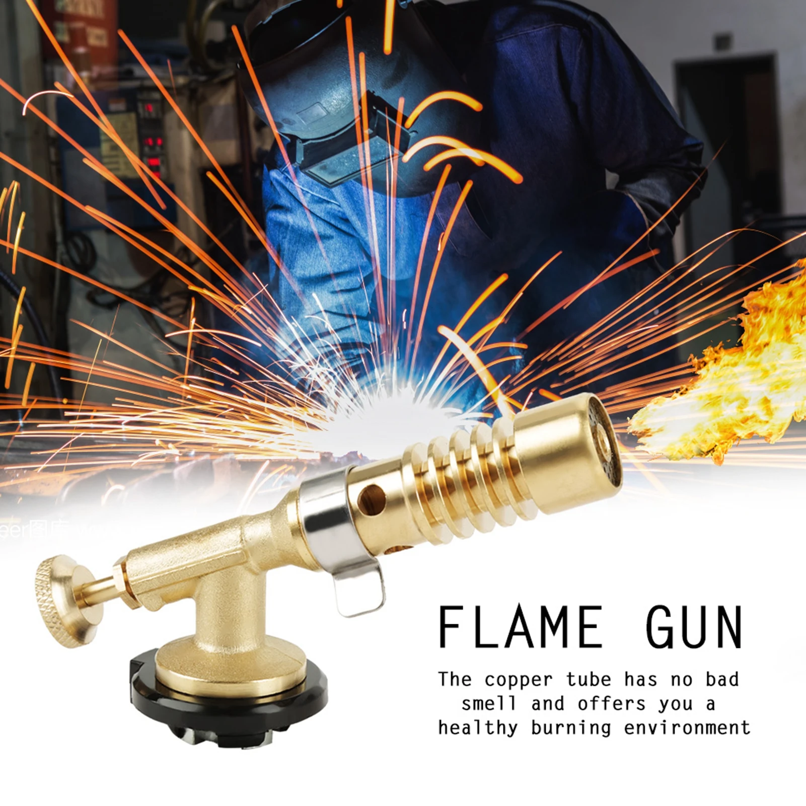

BBQ Flame Flame Gas Torch Professional Portable Brass Kitchen Cooking Gas Butane Culinary Torch Welding BBQ Flame