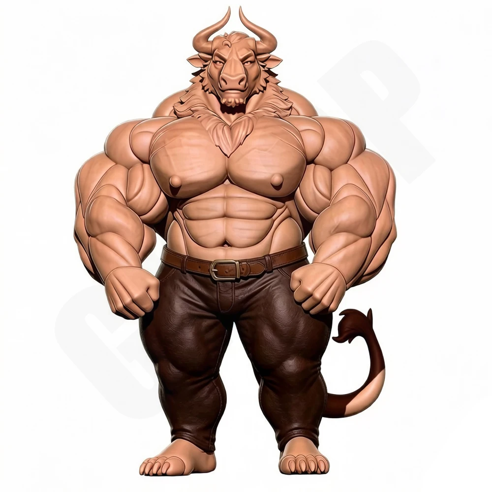 Figurine en résine Hunky Fitness Muscle Bull, échelle 1/24, Kit de modèle de diorama, poupée non assemblée et non peinte, impression 3D, bricolage, Statue, artisanat, jouet