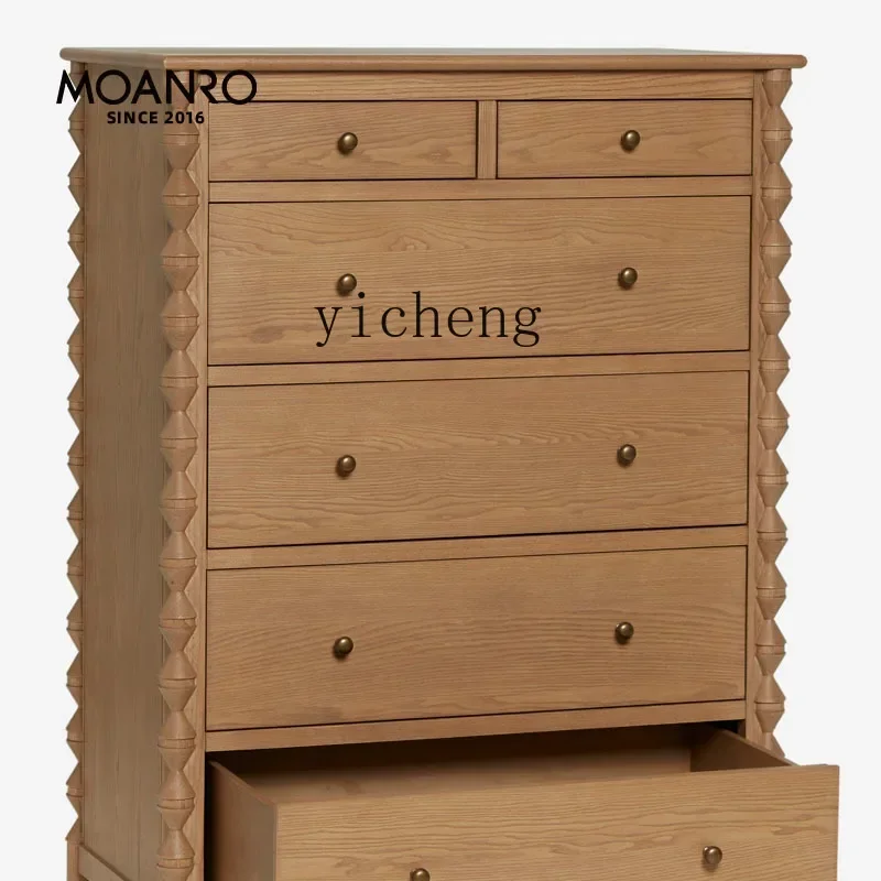 

ZK medieval six-chest cabinet bedroom bedside storage drawer cabinet retro storage bedside storage cabinet