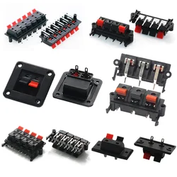 1pcs External Speaker Amplifier Wiring Clip Terminal WP2 WP3 WP4 WP5 WP8 WP10 WP12 Audio Banana Jack LED Spring Connector Switch