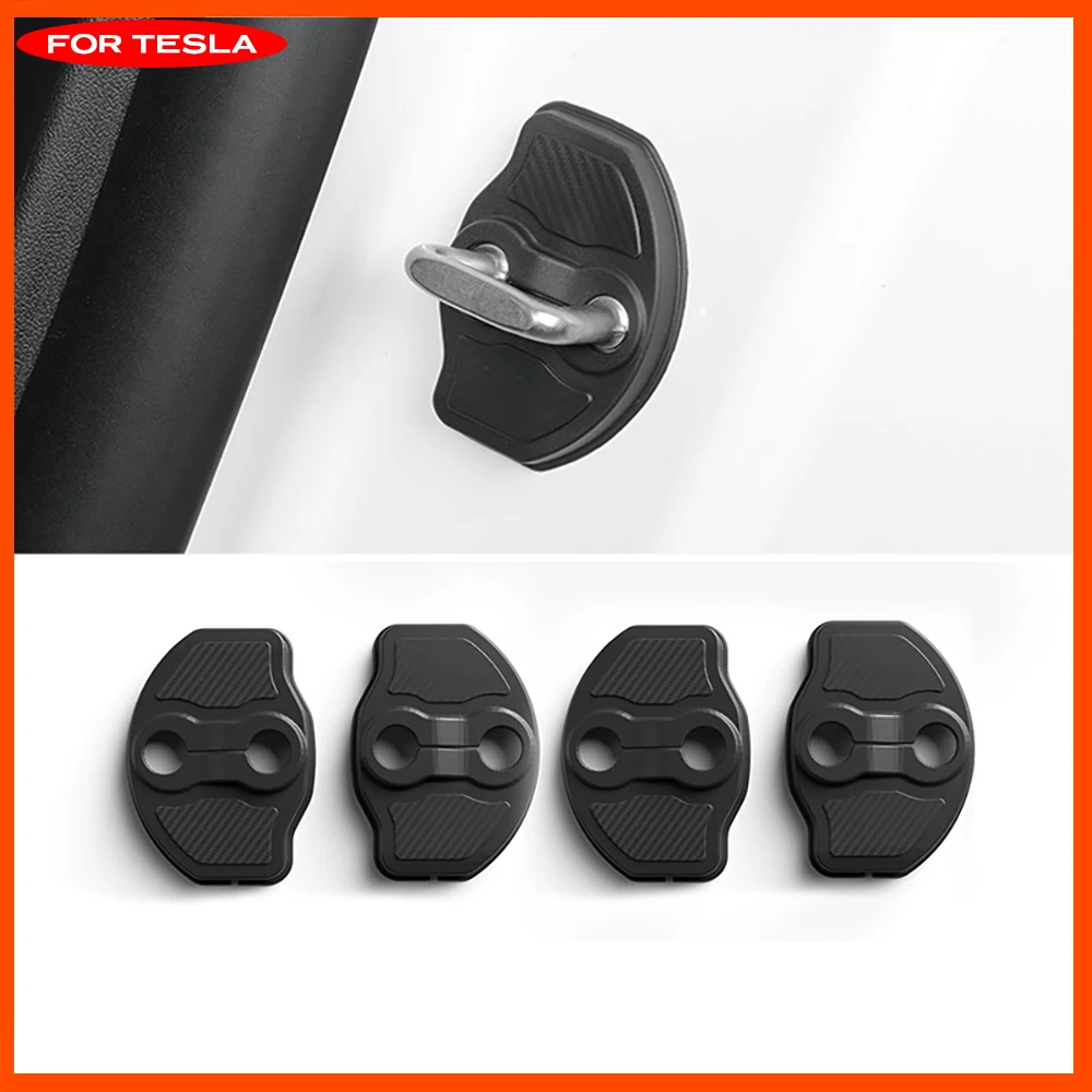 4 Pcs Door Lock Protection Cover For Tesla New Model YL Y LAUNCH Juniper Model 3 Highland Shell TPE