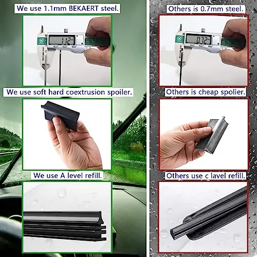 

2pcs 36-Inch Saddle Mount RV Windshield Wiper Blades Set With 20 Washer Fluid Tablets And 2 Rubber Refills 26.5mm