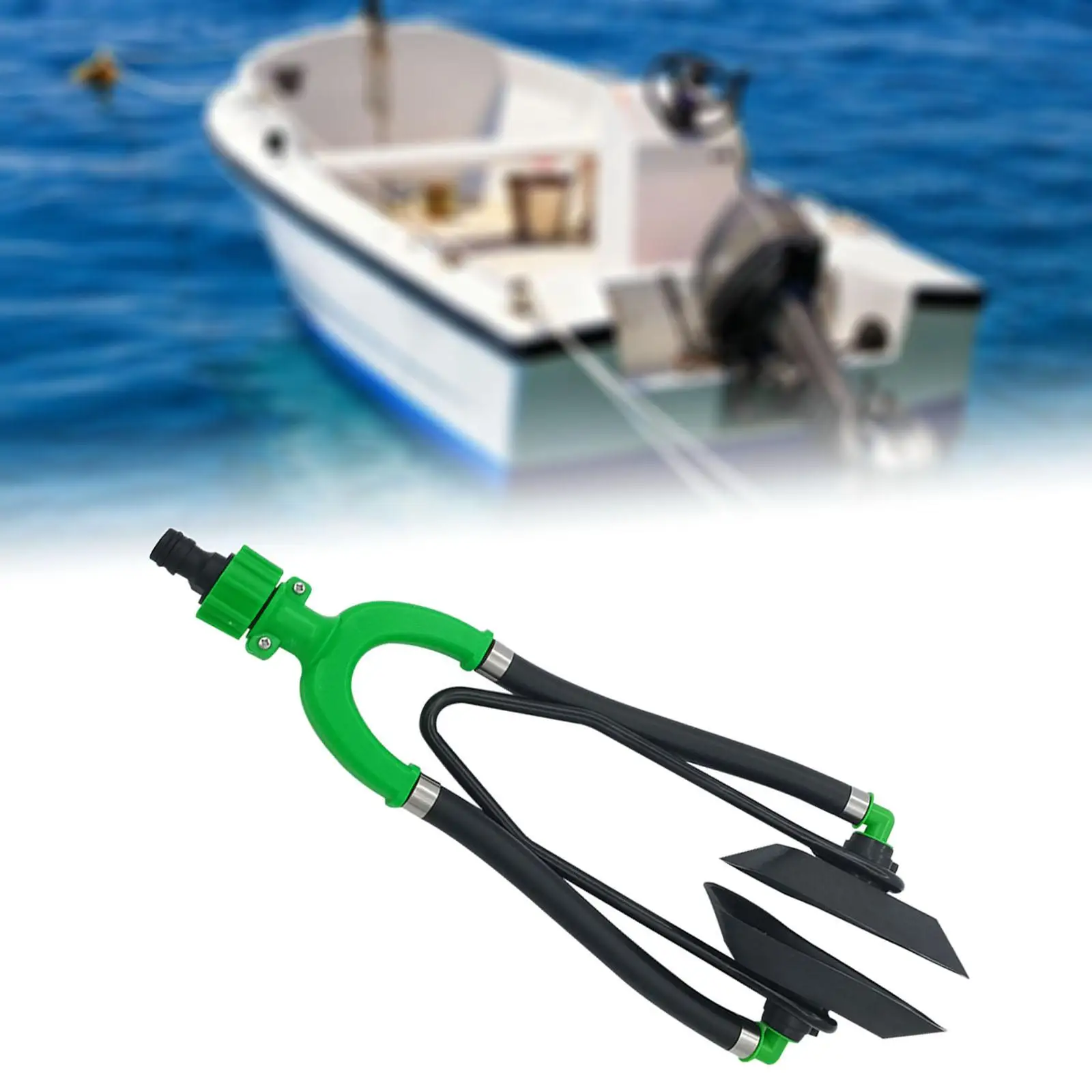 

Boat Motor Flusher Tube Cleaner Marine Rectangular Caps 5/8 inch Standard Garden Hose Connection Outboard Motor Water Flusher