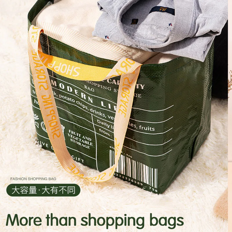 Foldable Shopping Bag Reusable Eco Bags For Vegetables Grocery Package Women\'s Shopper Bag Large Handbags Tote Bags Pocket Pouch