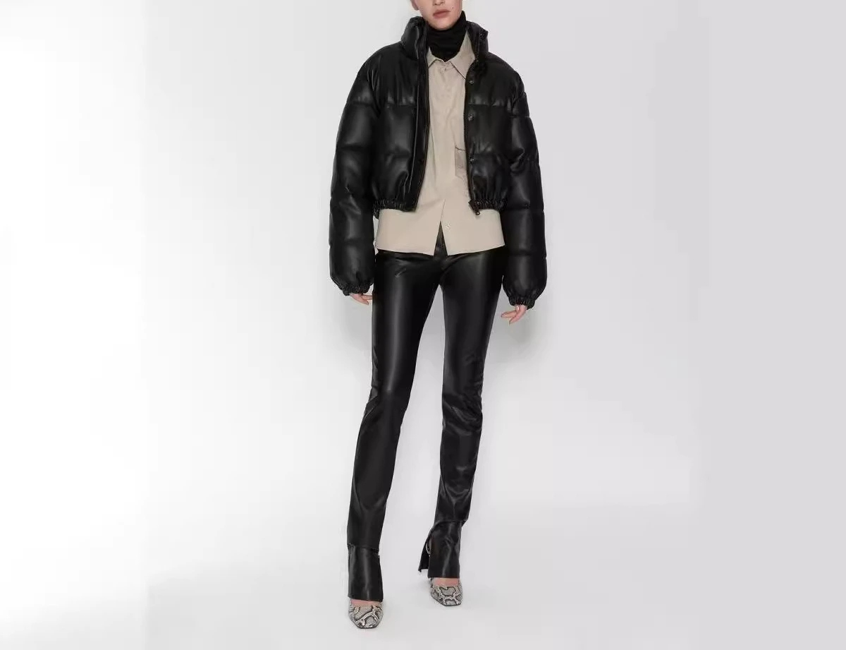 2025 Winter New Product Women's Wear Urban Leisure Imitation Leather Cotton Jacket Jacket
